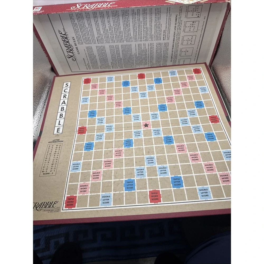 Vintage Milton Bradley Scrabble Crossword Game 1989 Complete See Desc